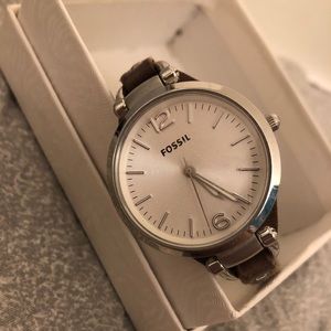 Leather Fossil Watch